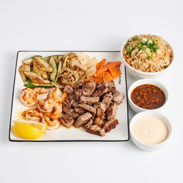 Hibachi Steak & Shrimp.