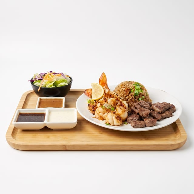 Hibachi Steak & Lobster.