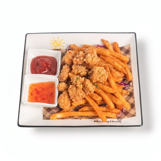 Crispy Chicken & French Fries.